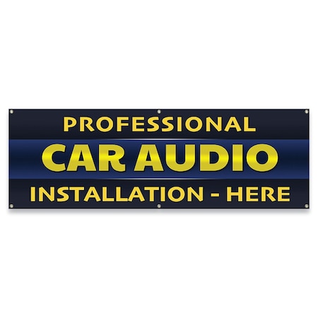 Signmission Professional Car Audio Installation Banner Concession Stand Food Truck Single Sided B-72-30136